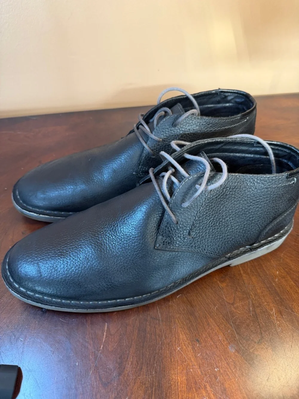 Men's‎ Black Leather Chukka Boots